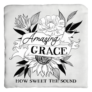 Amazing Grace Floral Throw Pillow