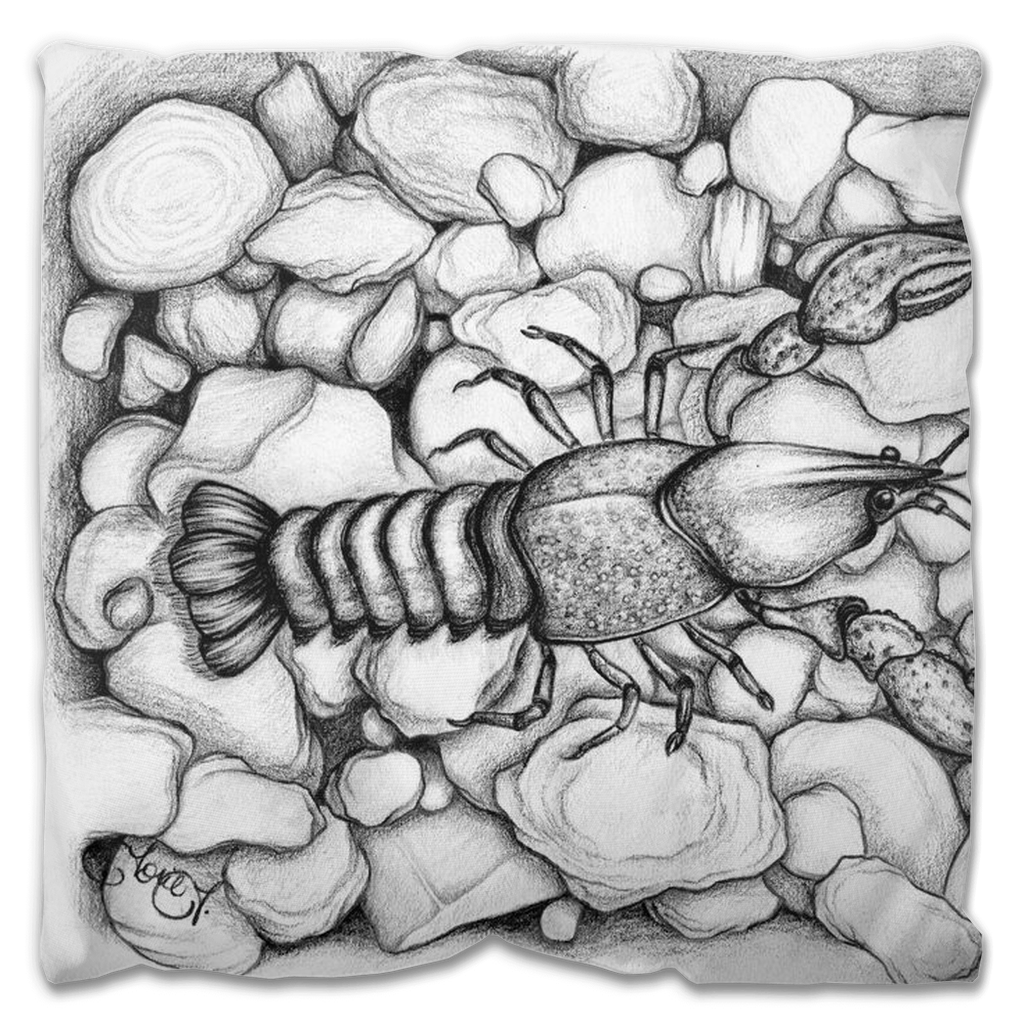 ‘Creek Bottom Crawler’ Outdoor Pillow