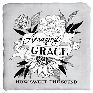 Amazing Grace Floral Throw Pillow