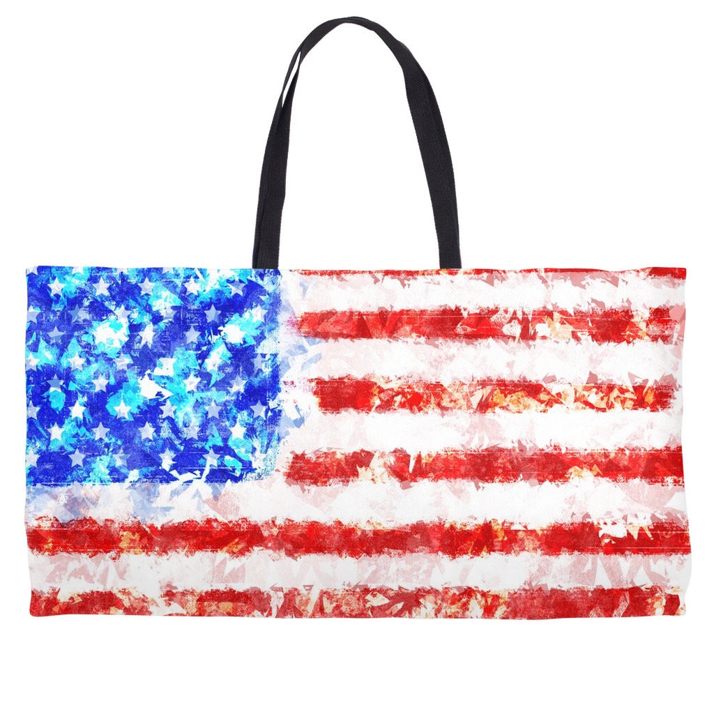 Distressed Flag Weekender Tote