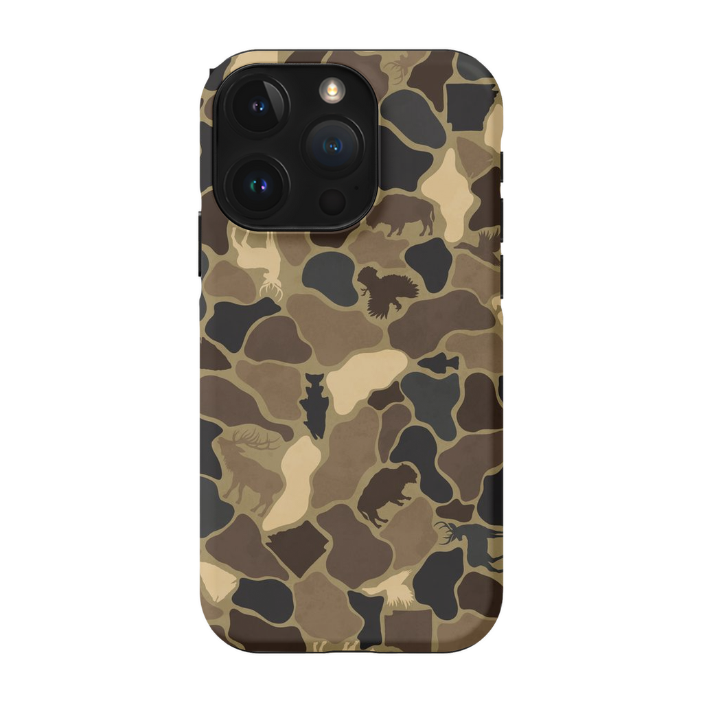 AR Wildlife Camo Brown TOUGH Phone Case