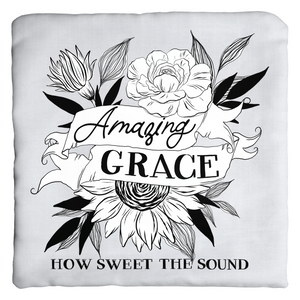 Amazing Grace Floral Throw Pillow