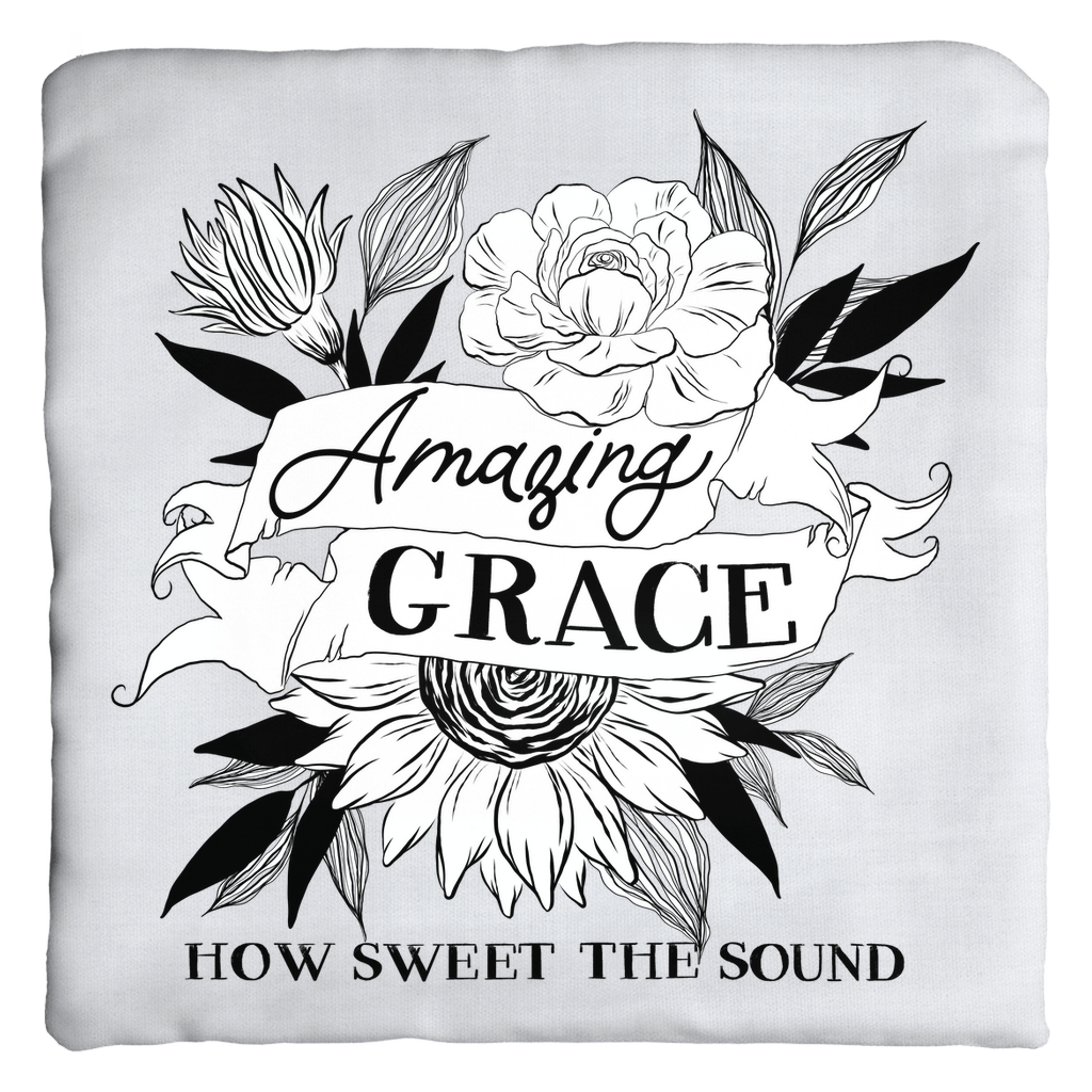 Amazing Grace Floral Throw Pillow