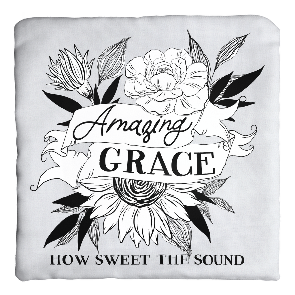 Amazing Grace Floral Throw Pillow