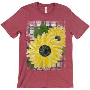 Plaid Sunflower T-Shirt (Adult)