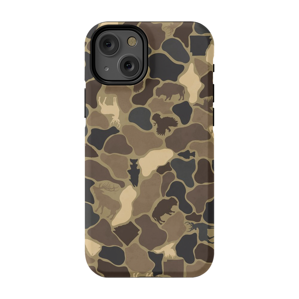 AR Wildlife Camo Brown TOUGH Phone Case