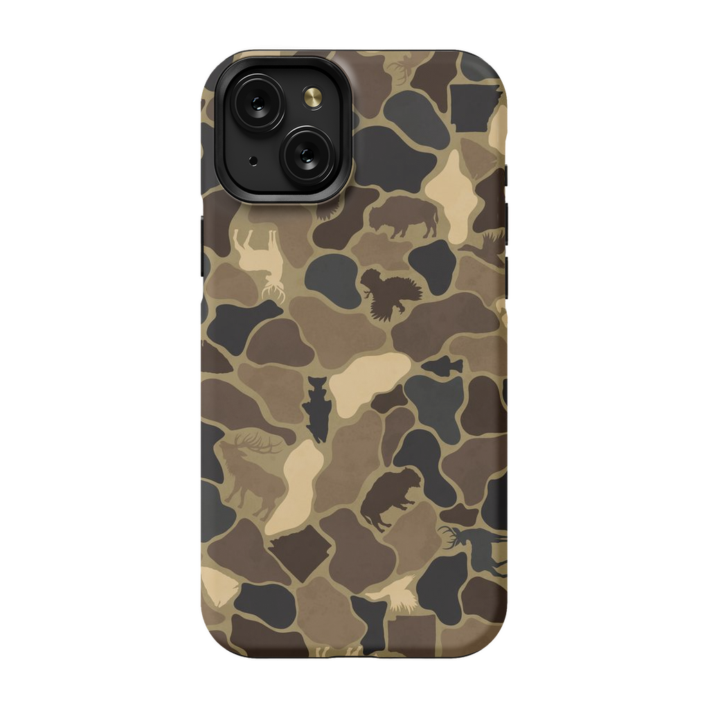 AR Wildlife Camo Brown TOUGH Phone Case