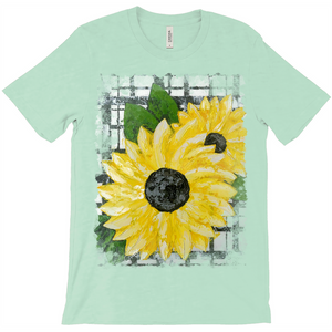 Plaid Sunflower T-Shirt (Adult)