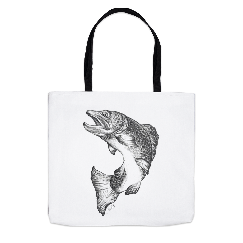 Jumping Trout Tote Bag