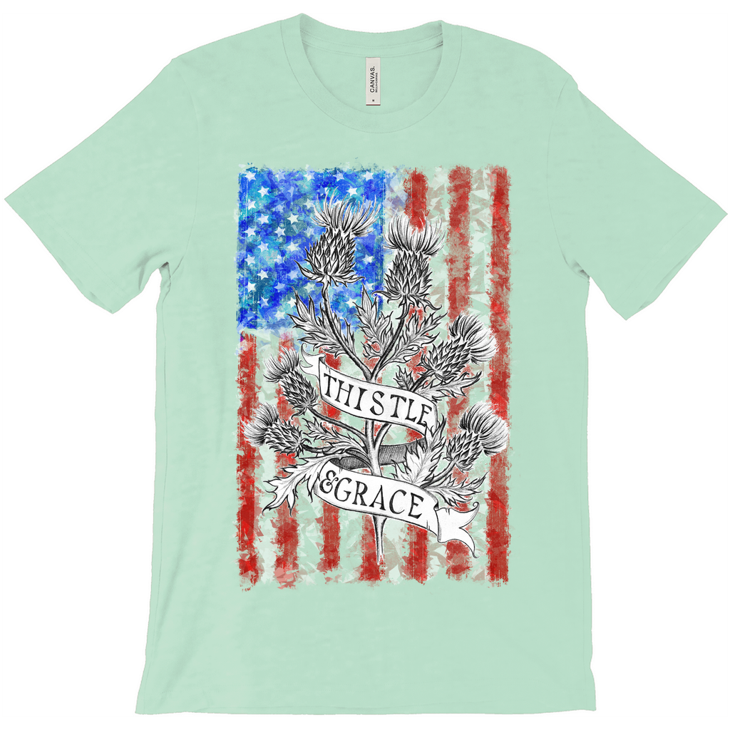 Distressed Flag Logo T-Shirt (Adult FRONT)