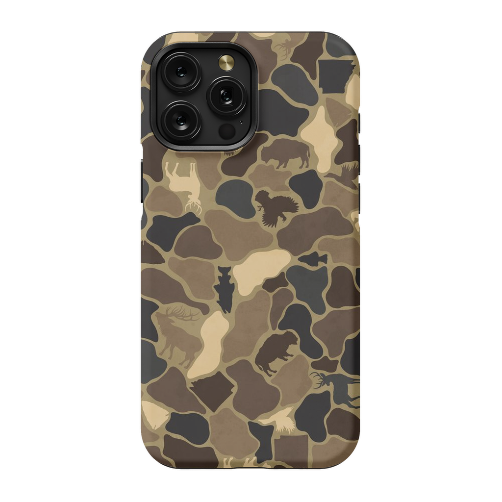 AR Wildlife Camo Brown TOUGH Phone Case