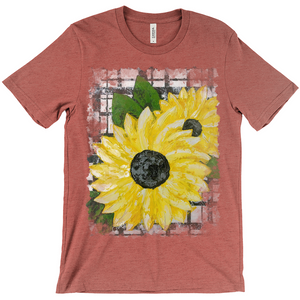 Plaid Sunflower T-Shirt (Adult)