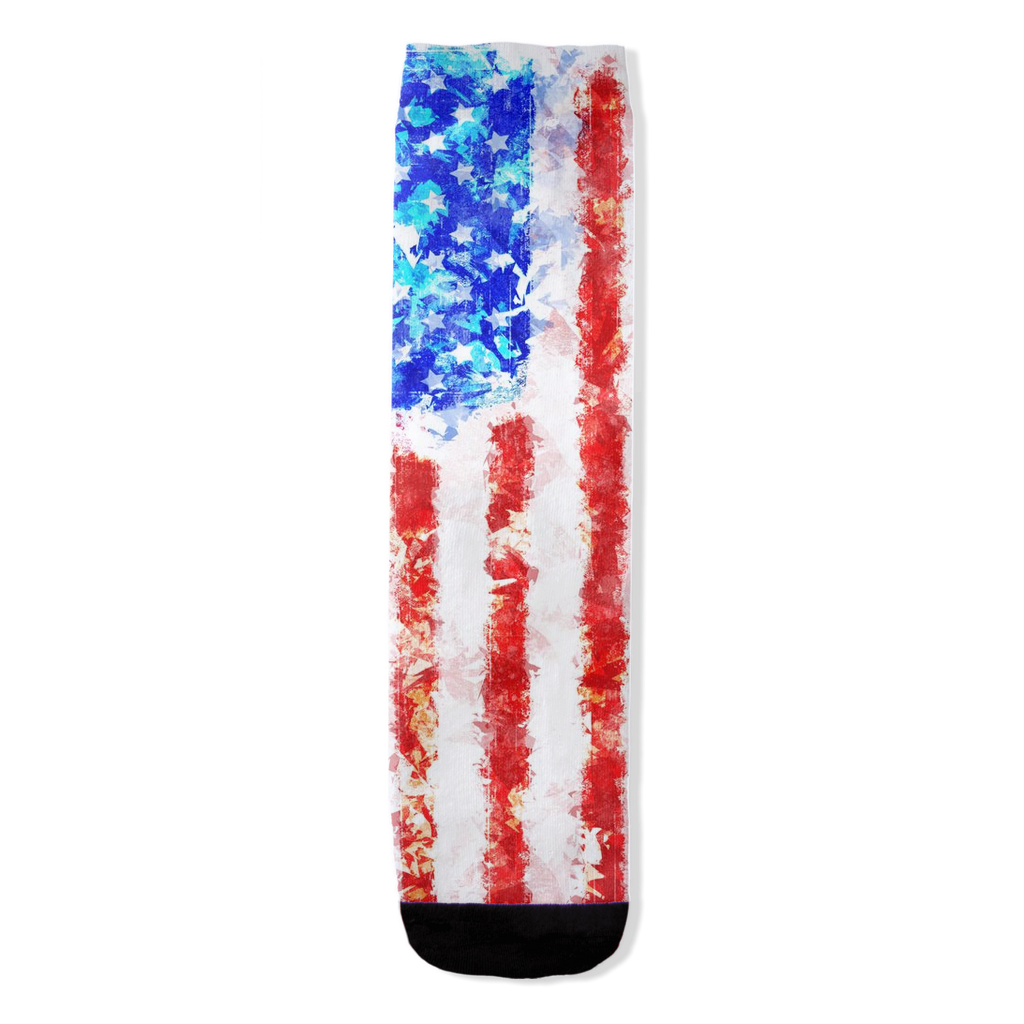 Distressed US Flag All-Over Print Socks