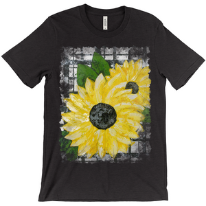 Plaid Sunflower T-Shirt (Adult)