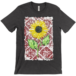 Vintage Red Sunflower T-Shirt (Adult)