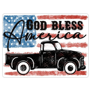 God Bless America Truck Magnet