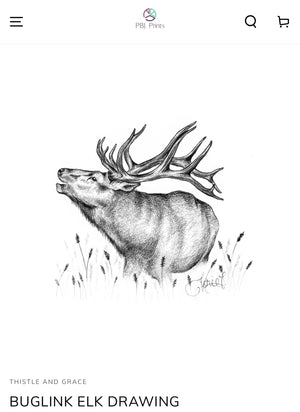 Print Link -Elk Drawing