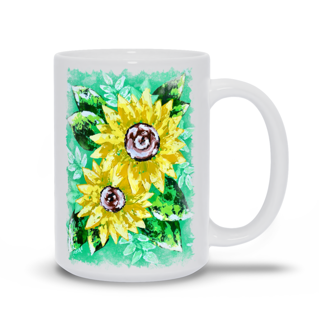 Summer Sunflowers 15 oz. Mug