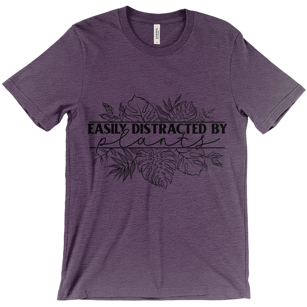 Easily Distracted by Plants T-Shirt Black Ink (Adult)