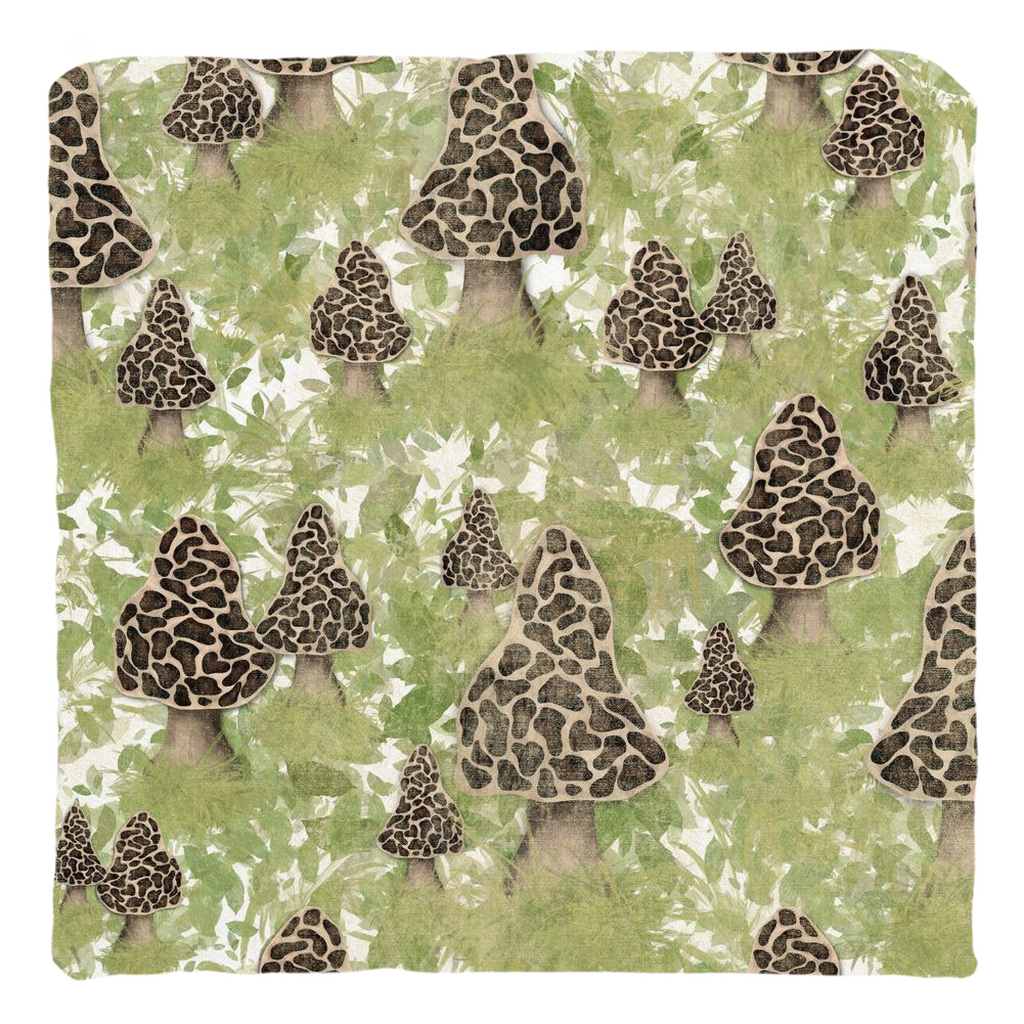 Morel Mushrooms Throw Pillow