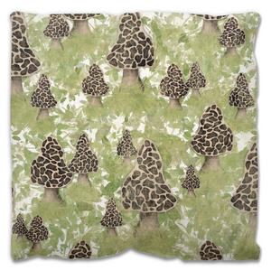 Morel Mushrooms Outdoor Pillow