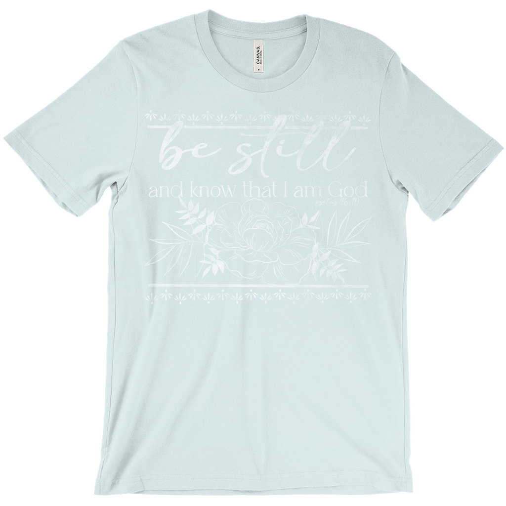 Be Still Peony T-Shirt White Ink (Adult)