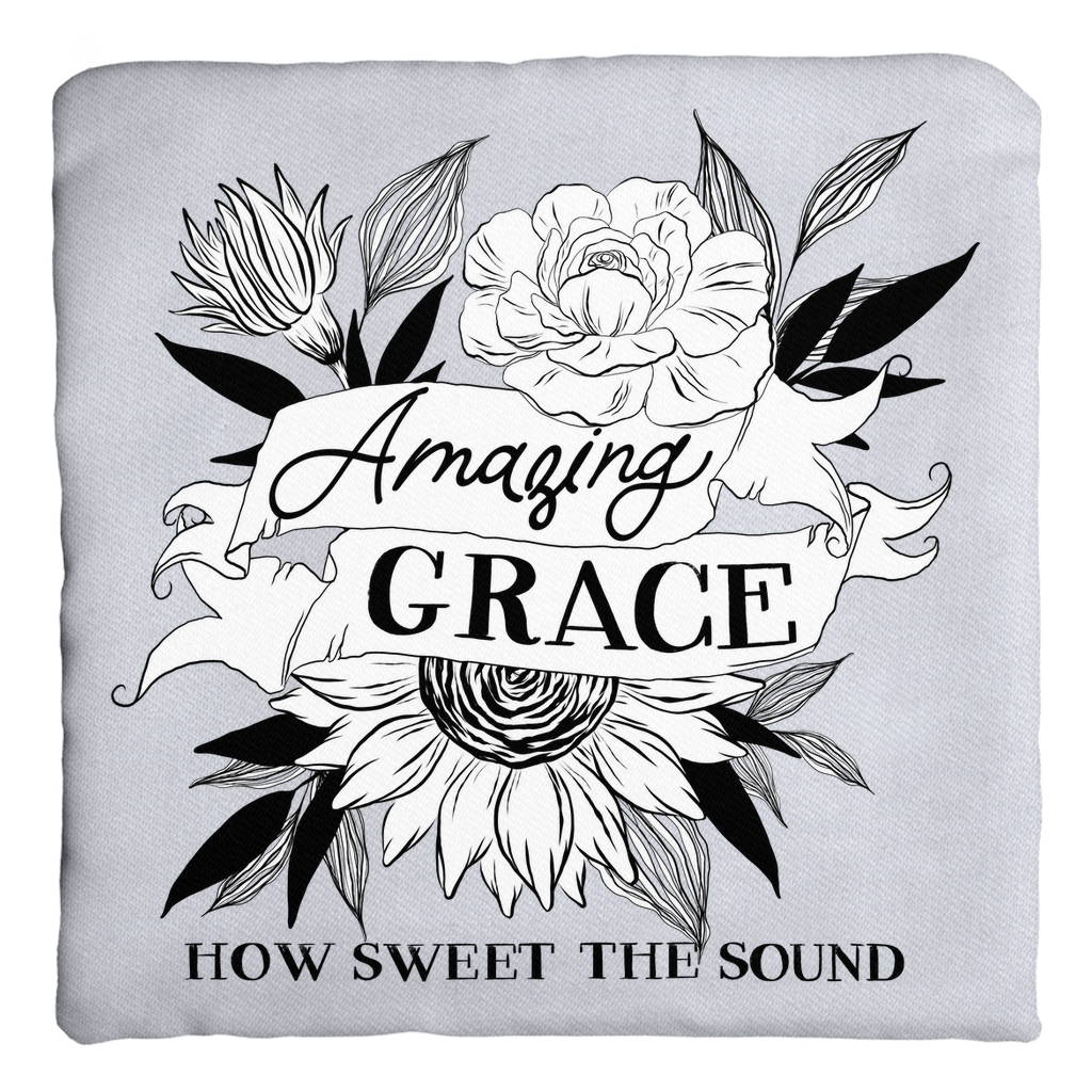 Amazing Grace Floral Throw Pillow