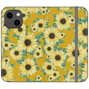 Golden Sunflower Fields WALLET Phone Case