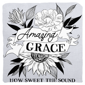 Amazing Grace Floral Throw Pillow