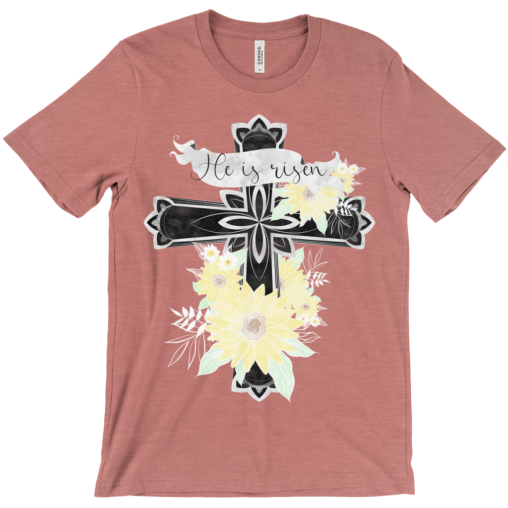 Risen Floral Cross T-Shirt (Adult)