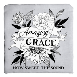 Amazing Grace Floral Throw Pillow