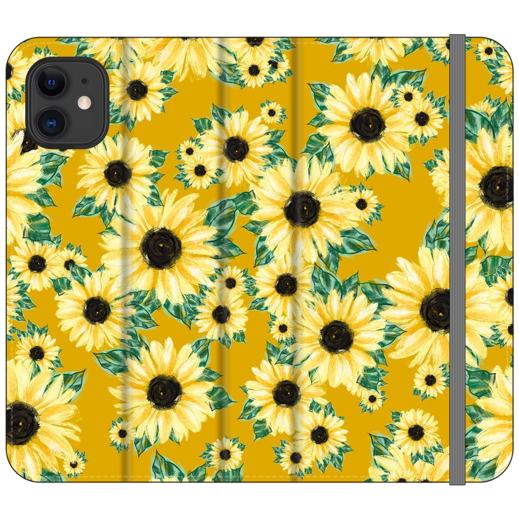 Golden Sunflower Fields WALLET Phone Case