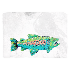 Trout Canvas Throw Pillow