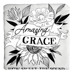 Amazing Grace Floral Throw Pillow