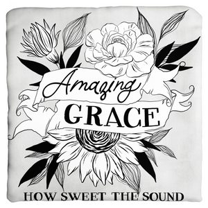 Amazing Grace Floral Throw Pillow