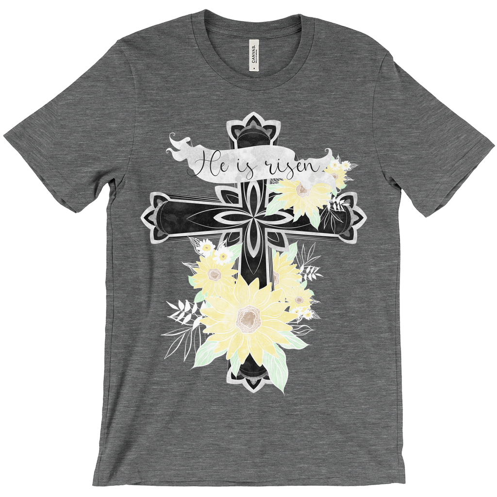 Risen Floral Cross T-Shirt (Adult)