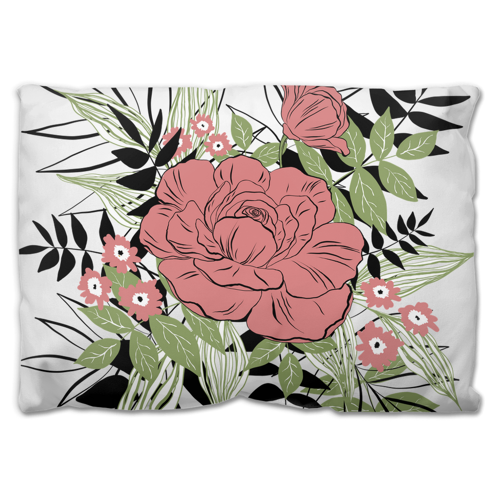 Peony Bouquet Outdoor Pillow