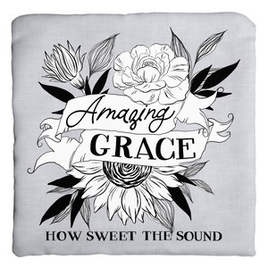 Amazing Grace Floral Throw Pillow