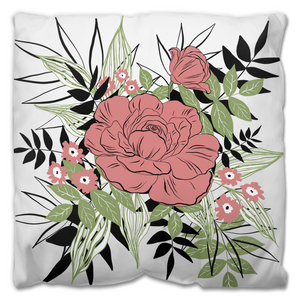 Peony Bouquet Outdoor Pillow