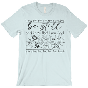 Be Still Peony T-Shirt Black Ink (Adult)