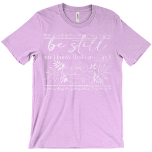 Be Still Peony T-Shirt White Ink (Adult)