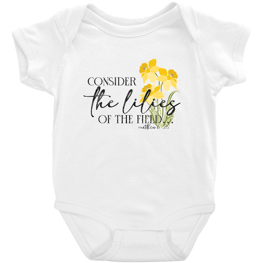 Consider the Lilies Onesie