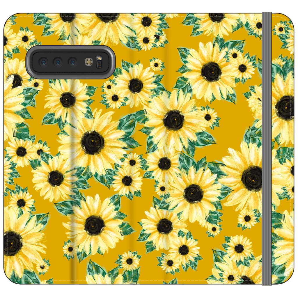 Golden Sunflower Fields WALLET Phone Case