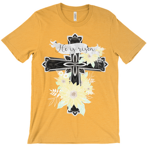 Risen Floral Cross T-Shirt (Adult)