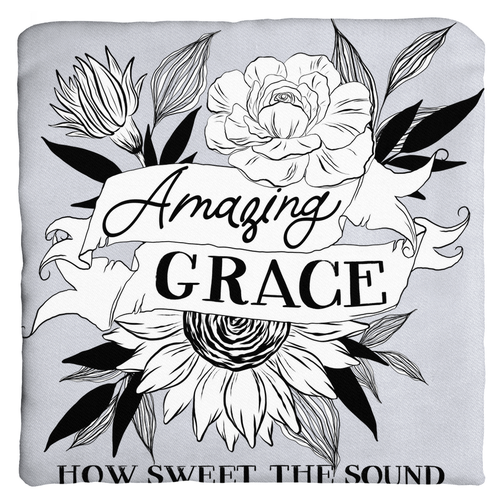 Amazing Grace Floral Throw Pillow