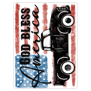 God Bless America Truck Magnet