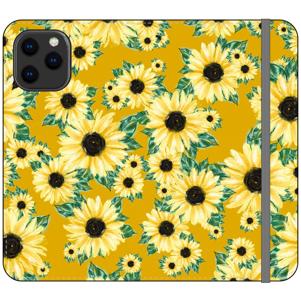 Golden Sunflower Fields WALLET Phone Case