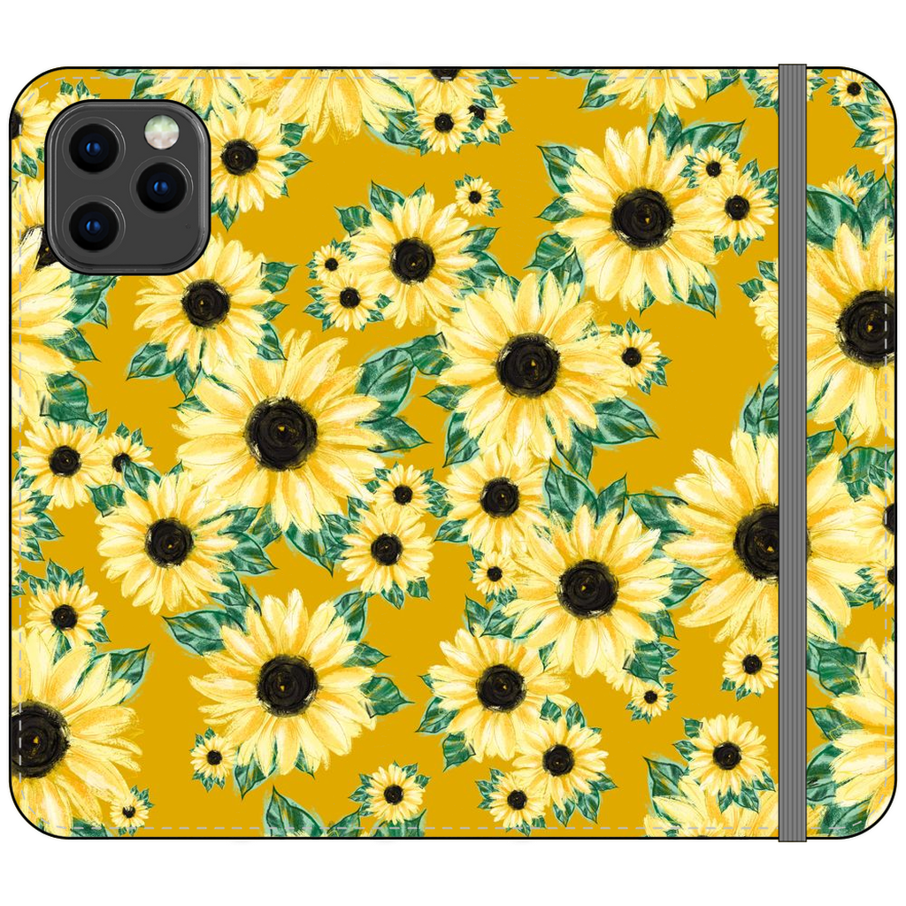 Golden Sunflower Fields WALLET Phone Case