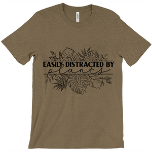 Easily Distracted by Plants T-Shirt Black Ink (Adult)