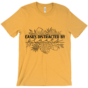 Easily Distracted by Plants T-Shirt Black Ink (Adult)